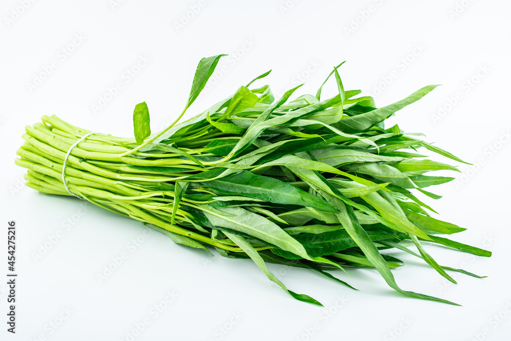 Handful of fresh convolvulus on white background Handful of fresh convolvulus on white background