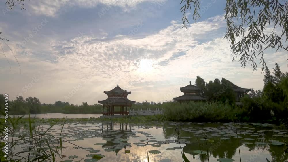 Nanhu National Urban Wetland Park scenery in Huaibei City, Anhui Province, China Nanhu National Urban Wetland Park scenery in Huaibei City, Anhui Province, China
