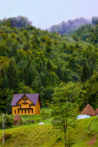beautiful landscape in the mountain area in the Carpathian mountains Romania