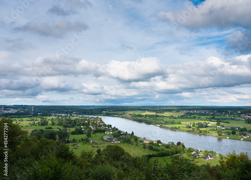 Obraz na plátně river seine in france between rouen and le havre