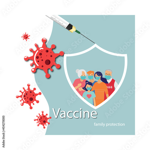 Family Vaccination concept design. Time to vaccinate