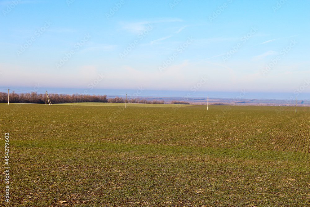 Plowed agricultural field in a warm climatic zone