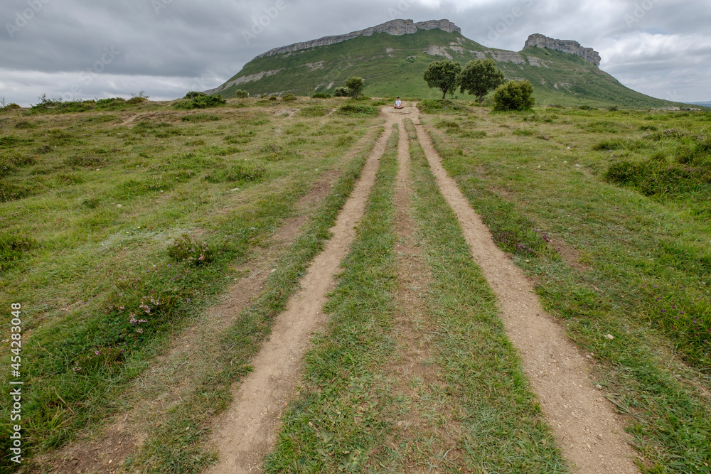 Naklejka premium route the Ventanon, Espinosa de los Monteros, Castilla y Leon, Spain