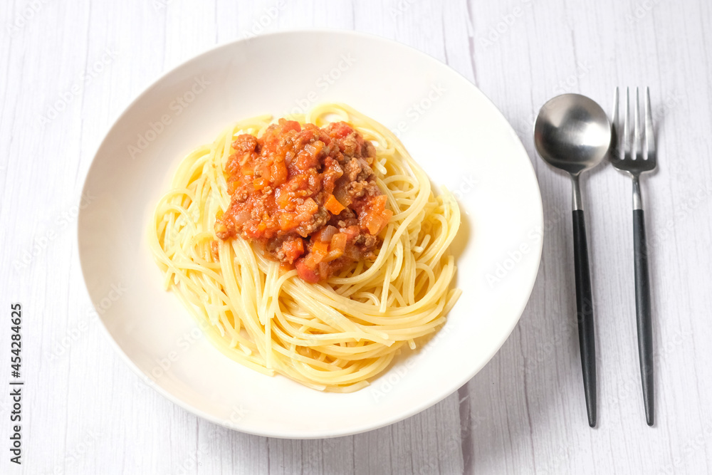 定番パスタ、スパゲティミートソース、ボロネーゼ 定番パスタ、スパゲティミートソース、ボロネーゼ