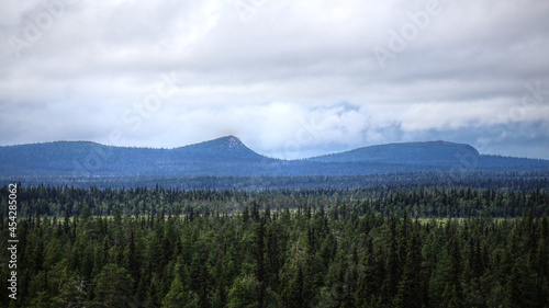 Mountainscape in Muddus National Park in Sweden