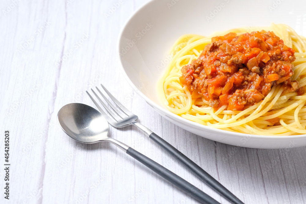 定番パスタ、スパゲティミートソース、ボロネーゼ 定番パスタ、スパゲティミートソース、ボロネーゼ