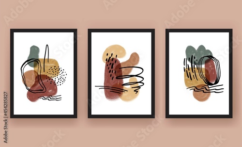 abstract shape boho modern minimalist clipart