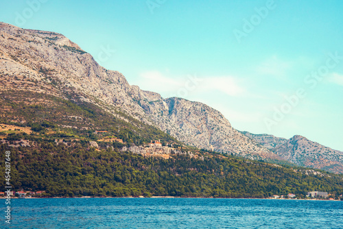 Franciscan monastery in the mountains, Orebic town, Croatia