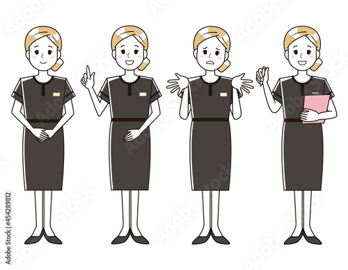Vector illustration of a esthetician woman .