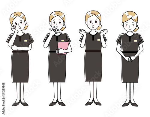 Vector illustration of a esthetician woman .