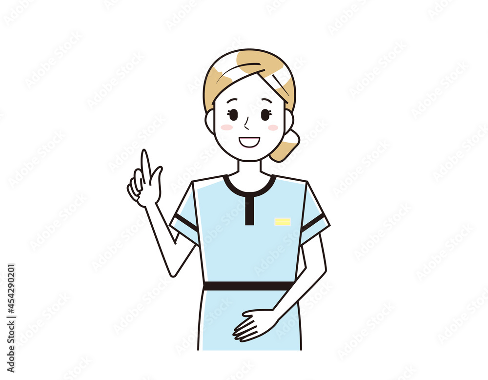 Vector illustration of a esthetician woman . Vector illustration of a esthetician woman .