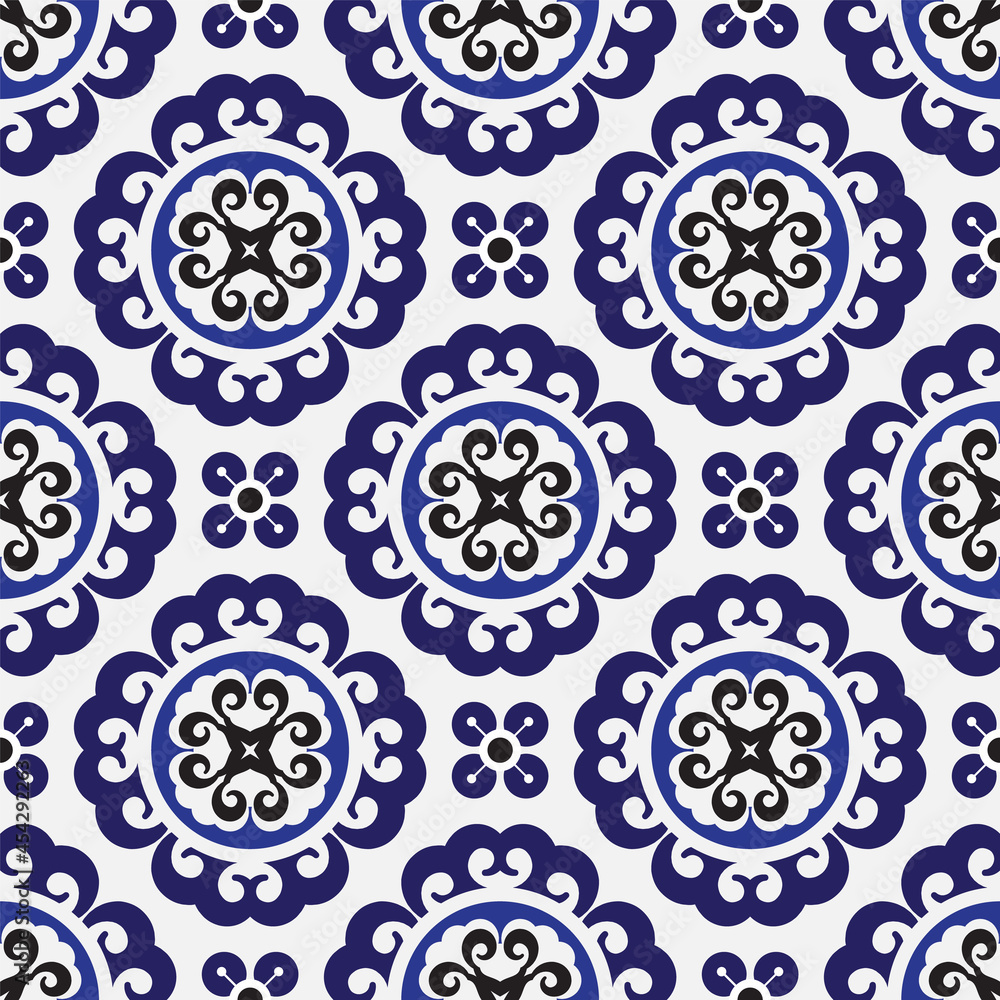 Seamless Chinese batik pattern
