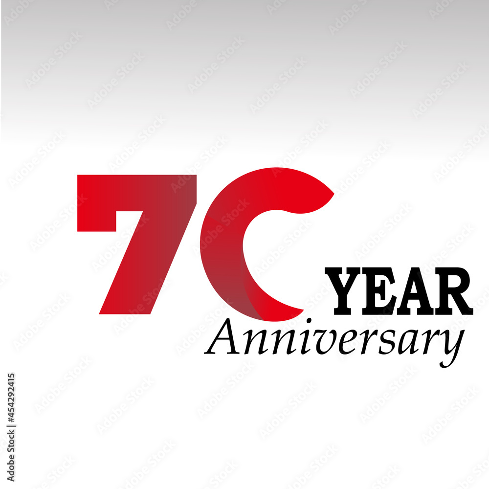 70 Year Anniversary Elegant Vector Template Design Illustration 70 Year Anniversary Elegant Vector Template Design Illustration