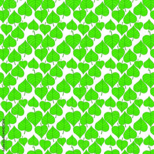 Vector pattern green leaves. For printing on fabric.