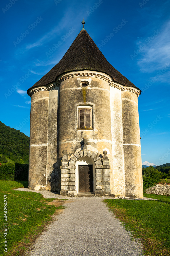 Hudicev Turn or Devils Tower Medieval Watchtower in Soteska, Slovenia