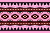 Geometric ethnic oriental seamless pattern traditional Design for background,carpet,wallpaper.clothing,wrapping,Batik fabric,Vector illustration.embroidery style - Sadu, sadou, sadow or sado
