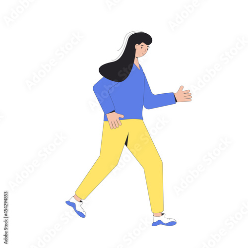 Runner. Joggers. Young woman in spors clothes.