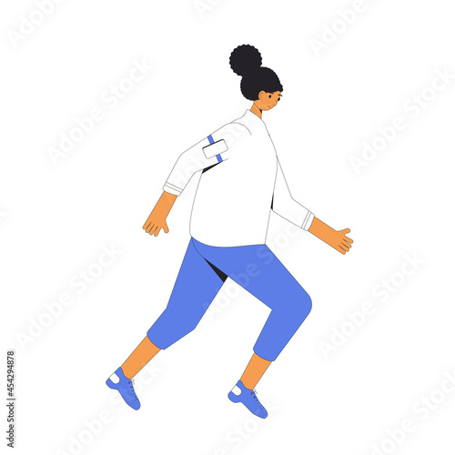 Runner. Joggers. Young woman in spors clothes.