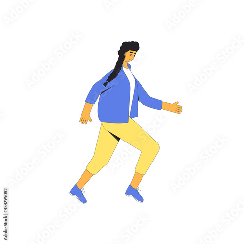 Runner. Joggers. Young woman in spors clothes.