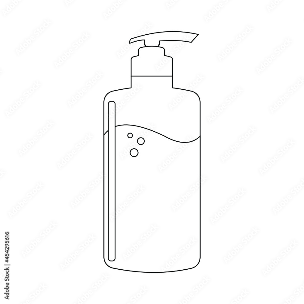 Cosmetic bottle linear icon isolated on white background. Thin black line customizable illustration. Vector. Cosmetic bottle linear icon isolated on white background. Thin black line customizable illustration. Vector.