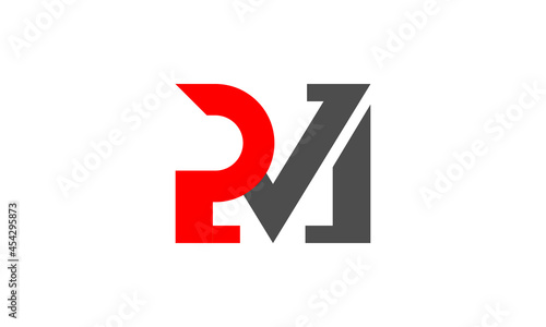 MP, PM Abstract Letters Logo Emblem Monogram