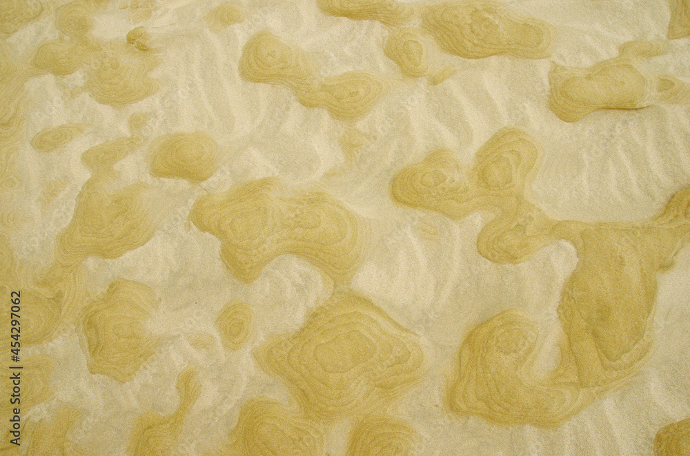 Obraz premium Background with a sandy structure. Sandy beach. Dunes texture.