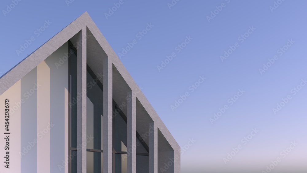 Obraz premium 3D rendering nordic house style