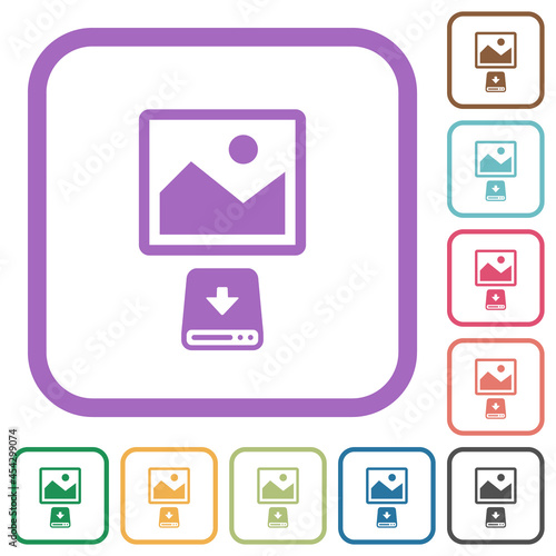 Download image to hard disk simple icons