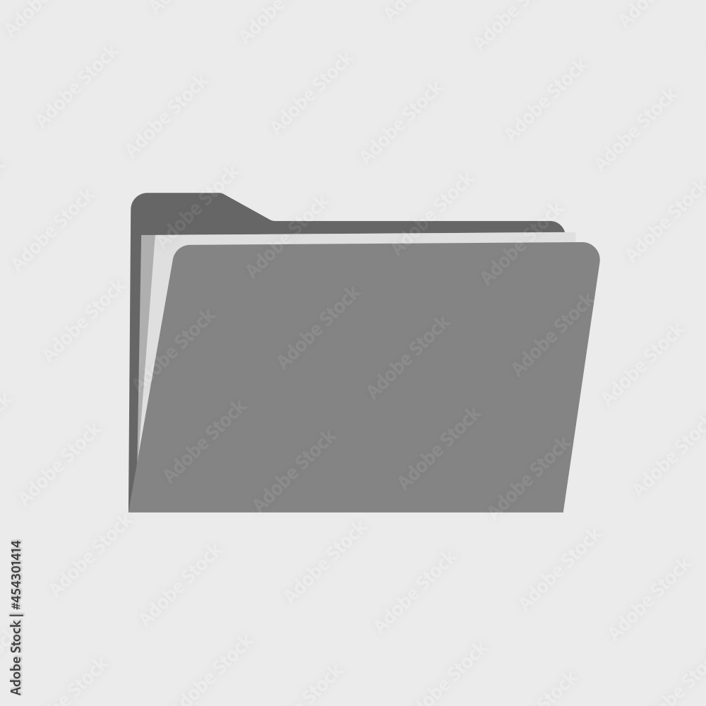 open folder icon. Folder with documents on white background, vector open folder icon. Folder with documents on white background, vector