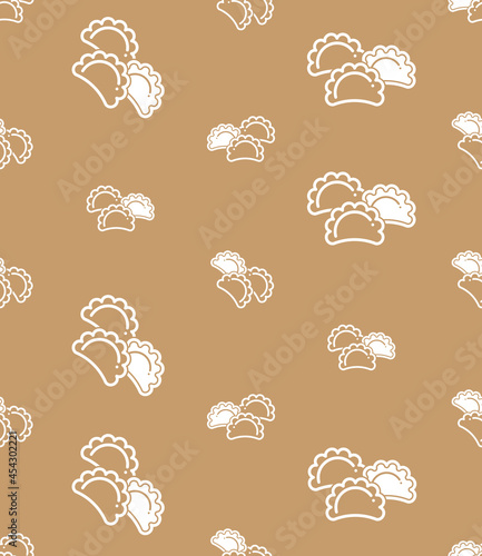 Dumpling Icon Seamless Pattern Y_2108003