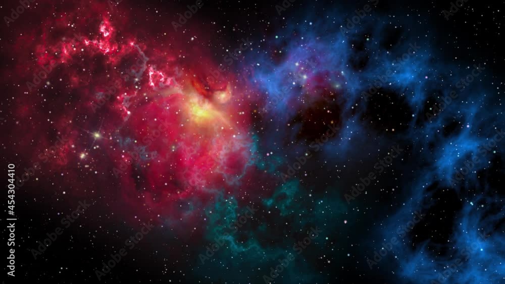 Dramatic space view moving through universe galaxies stars and nebulae Dramatic space view moving through universe galaxies stars and nebulae