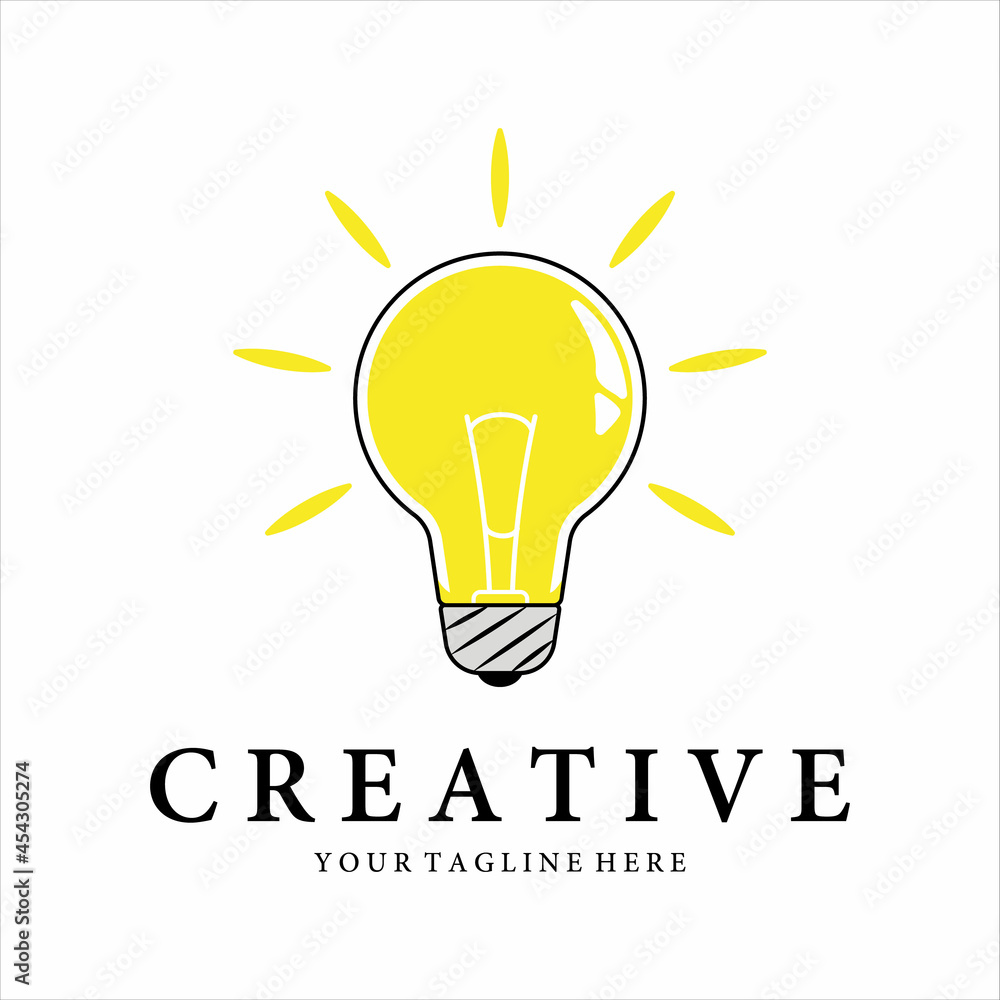 light bulb lamp vector logo illustration template design. creative idea concept with lamp graphic icon light bulb lamp vector logo illustration template design. creative idea concept with lamp graphic icon