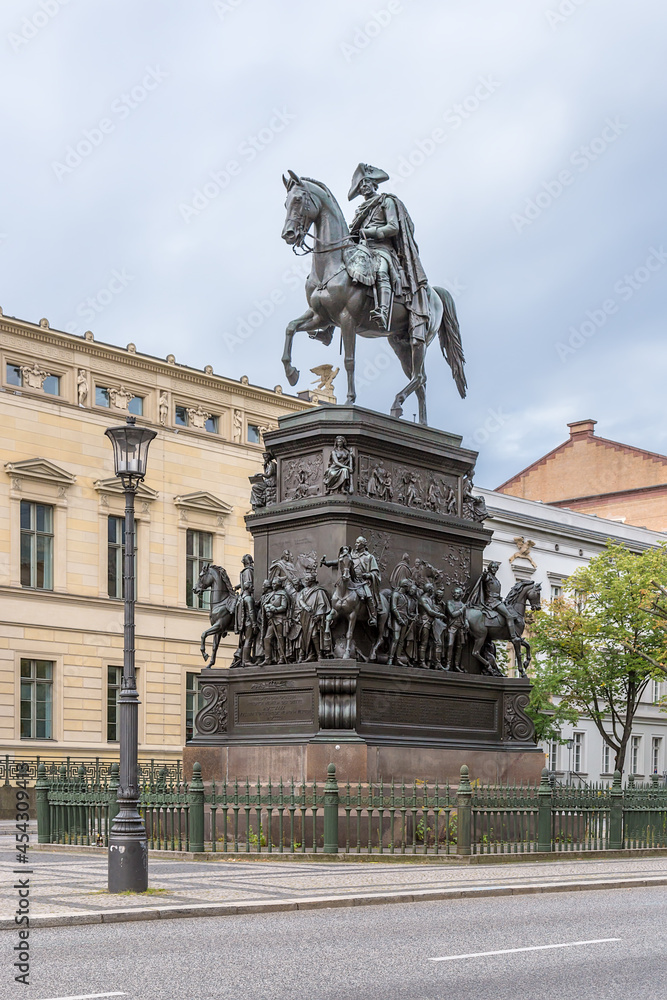 Berlin, Germany. Equestrian statue of Frederick the Great, 1851