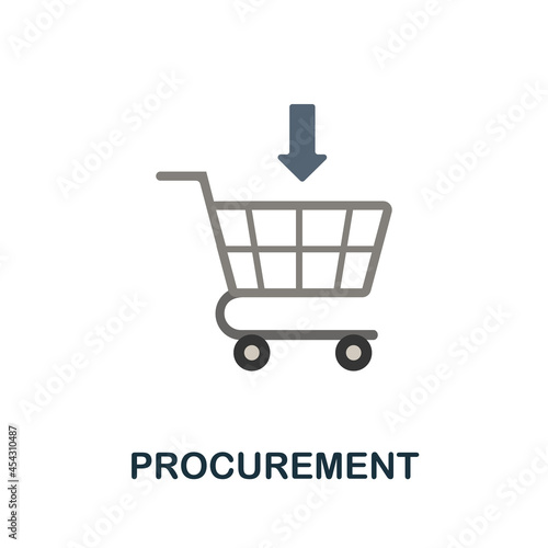Procurement flat icon. Simple sign from procurement process collection. Creative Procurement icon illustration for web design, infographics and more