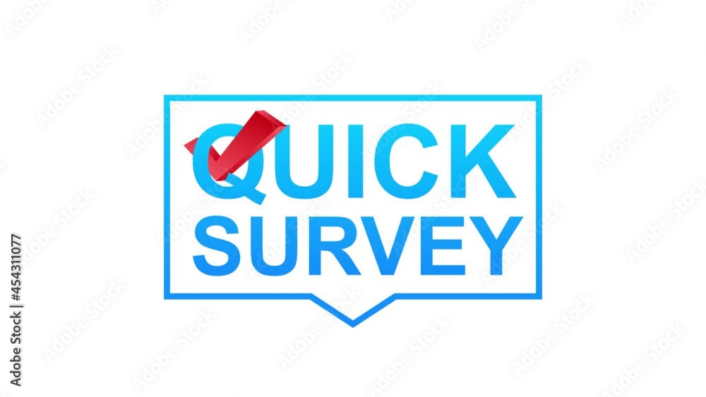 Quick survey Button, icon, emblem. Motion graphics Quick survey Button, icon, emblem. Motion graphics