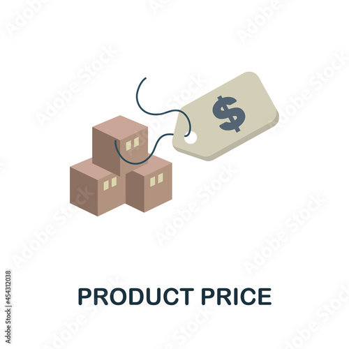 Product Price flat icon. Simple sign from procurement process collection. Creative Product Price icon illustration for web design, infographics and more