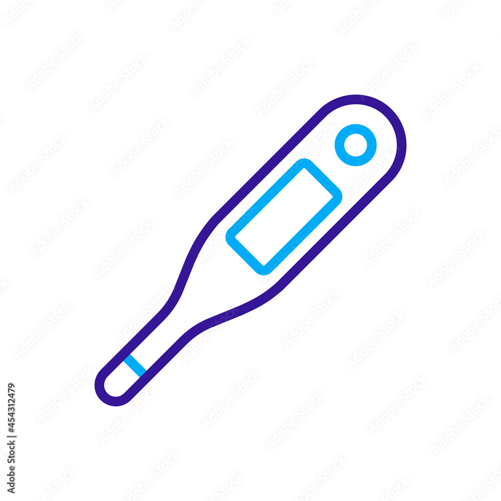 Electronic medical thermometer vector icon Electronic medical thermometer vector icon