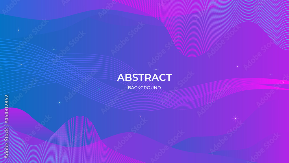 Abstract geometric background with wavy composition and purple gradient Abstract geometric background with wavy composition and purple gradient