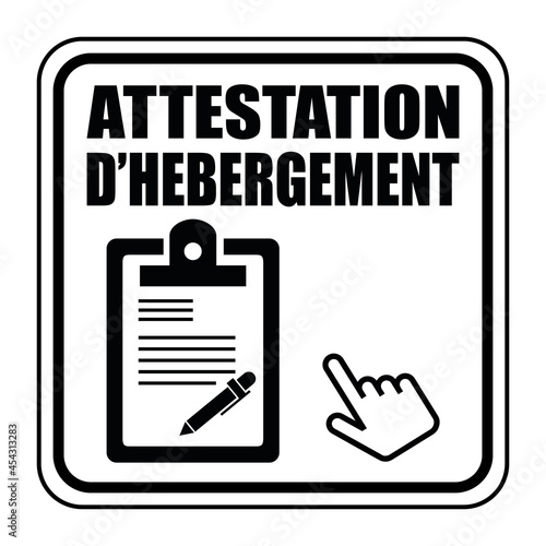 Logo attestation d'hébergement.