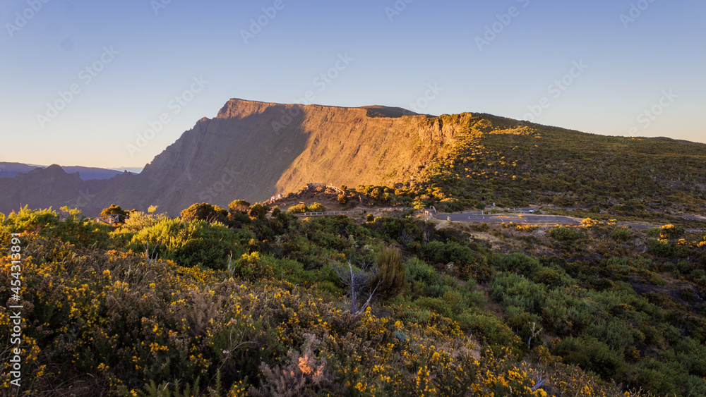 sunset in the mountains