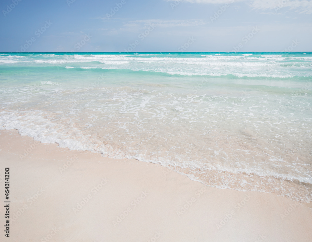 Paradise beach with white sand and azure water Paradise beach with white sand and azure water