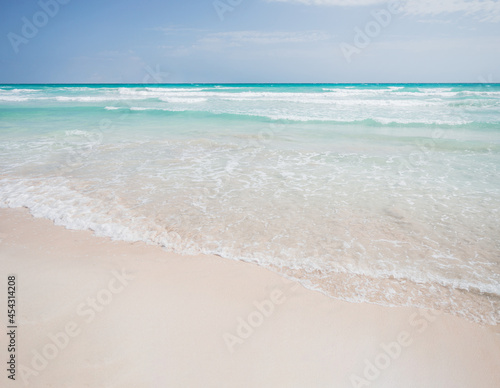 Paradise beach with white sand and azure water © guteksk7