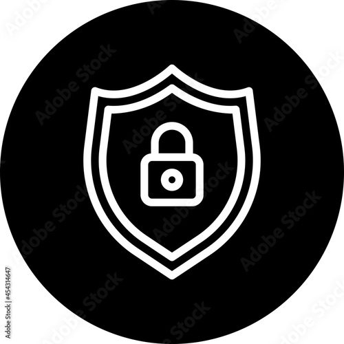 safety lock glyph icon