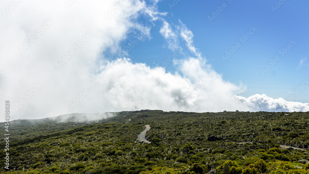 clouds over mountain