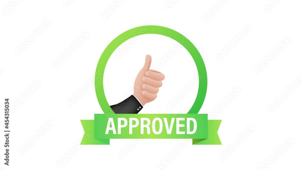 Approved medal. Round stamp for approved and tested product, software and services. Motion graphics Approved medal. Round stamp for approved and tested product, software and services. Motion graphics