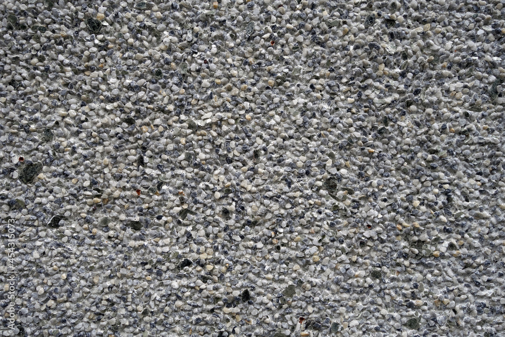 Wall covered with small stones. Wall covered with small stones.