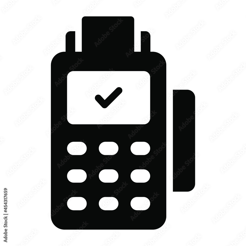 POS glyph icon, business and finance icon. POS glyph icon, business and finance icon.