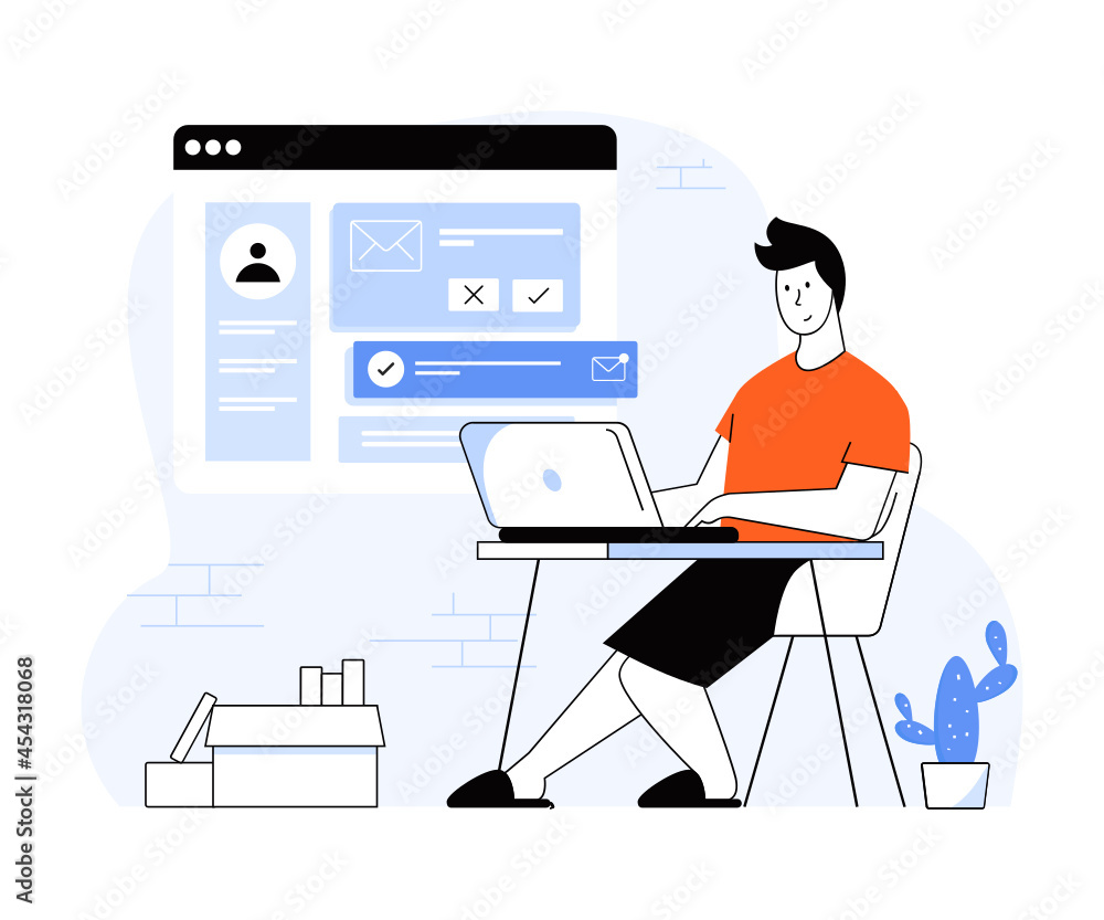 Naklejka premium Remote Work