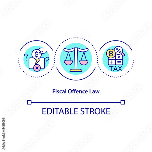 Fiscal offence law concept icon Fototapet