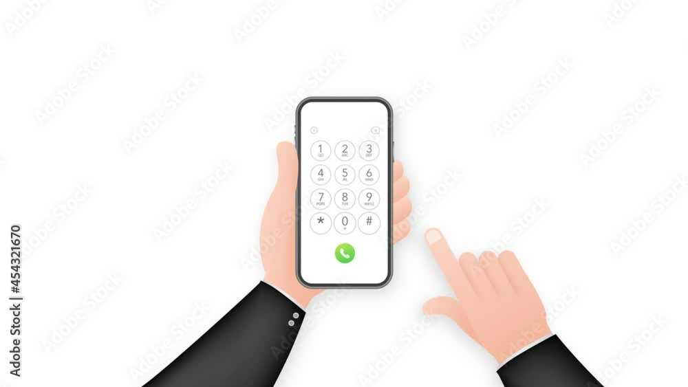 Keypad for on smartphone screen. Application Interface on mobile phone. Motion graphics Keypad for on smartphone screen. Application Interface on mobile phone. Motion graphics